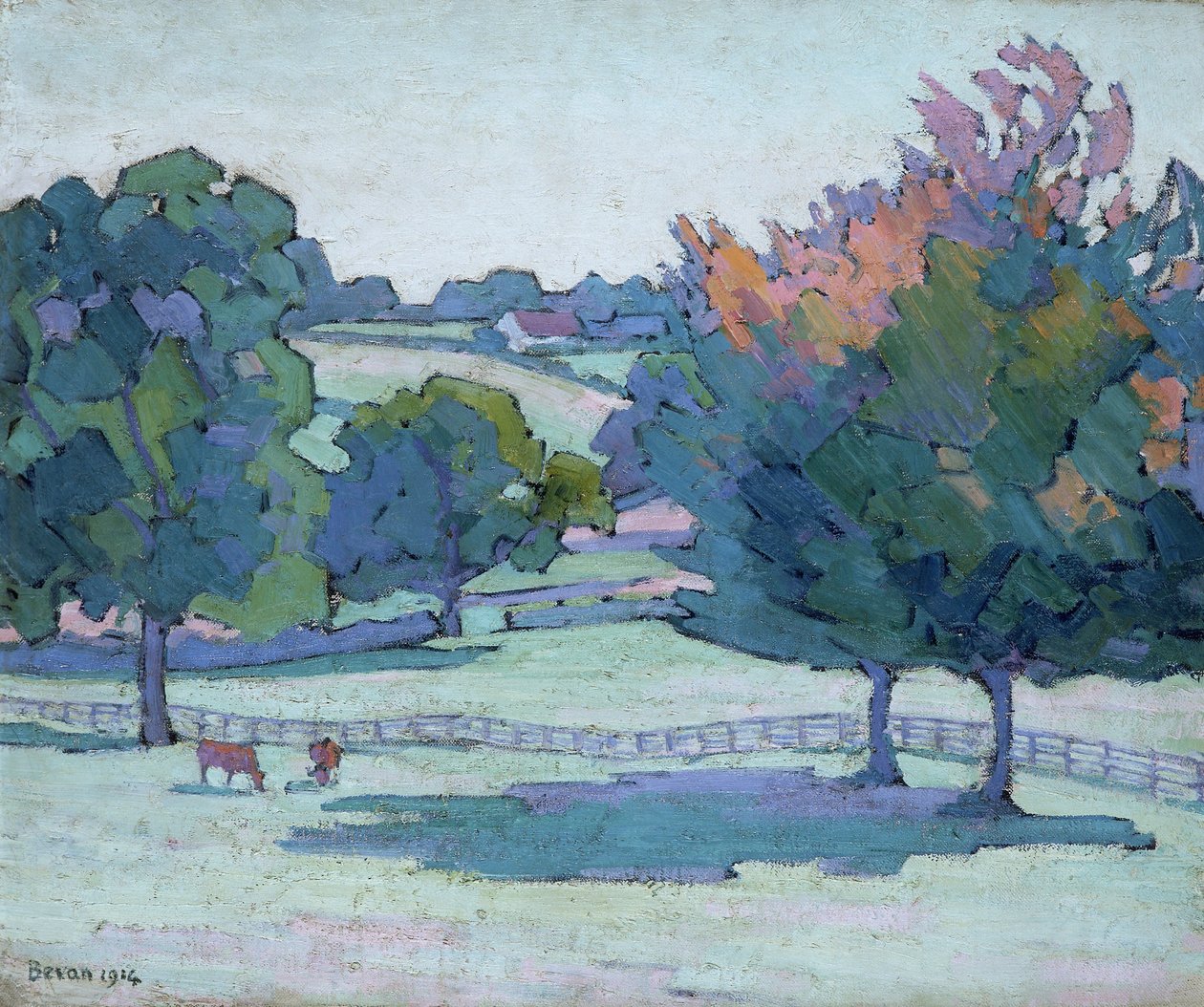 „Klony w Cuckfield, Sussex”, 1914 autorstwa Robert Polhill Bevan