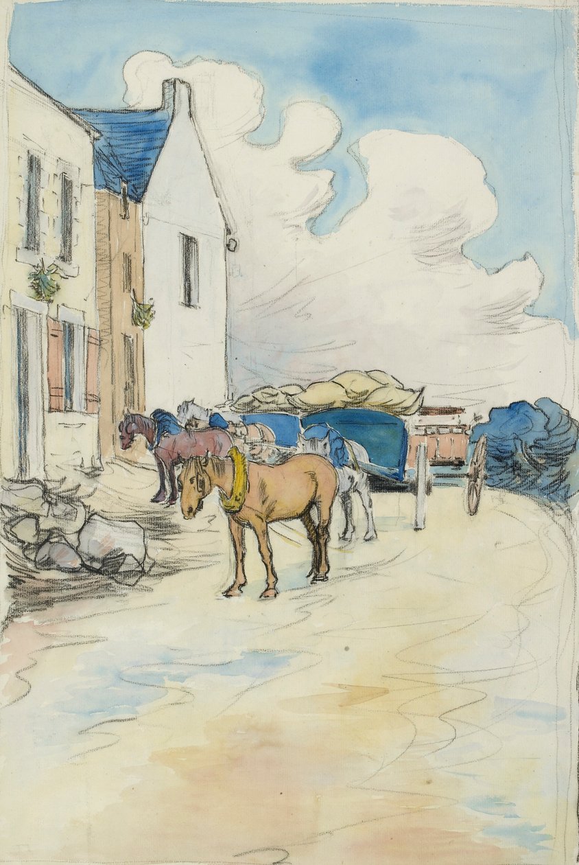 Przed sklepem z winem, koniec XIX wieku autorstwa Robert Polhill Bevan