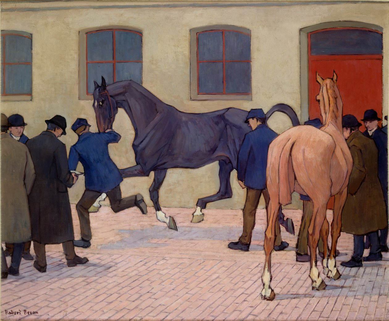 Pokaz w Tattersalls, c1919 autorstwa Robert Polhill Bevan