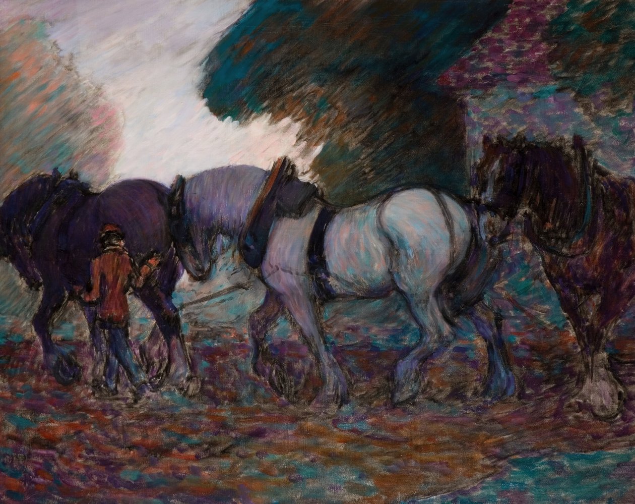 Zespół orki, Świt, 1906. autorstwa Robert Polhill Bevan
