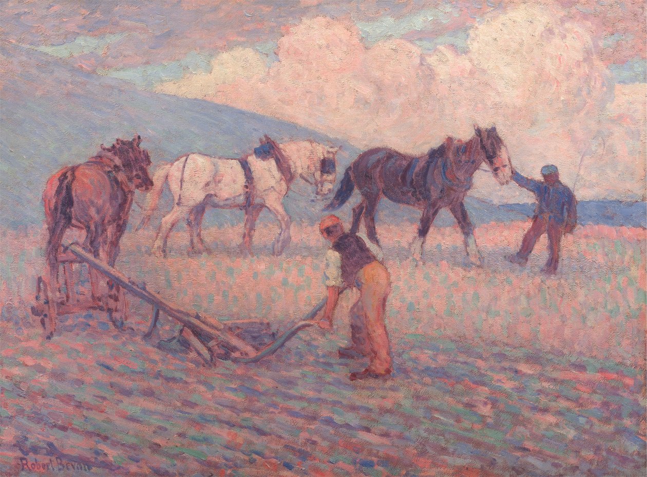 The Turn Rice-Plough, Sussex autorstwa Robert Polhill Bevan