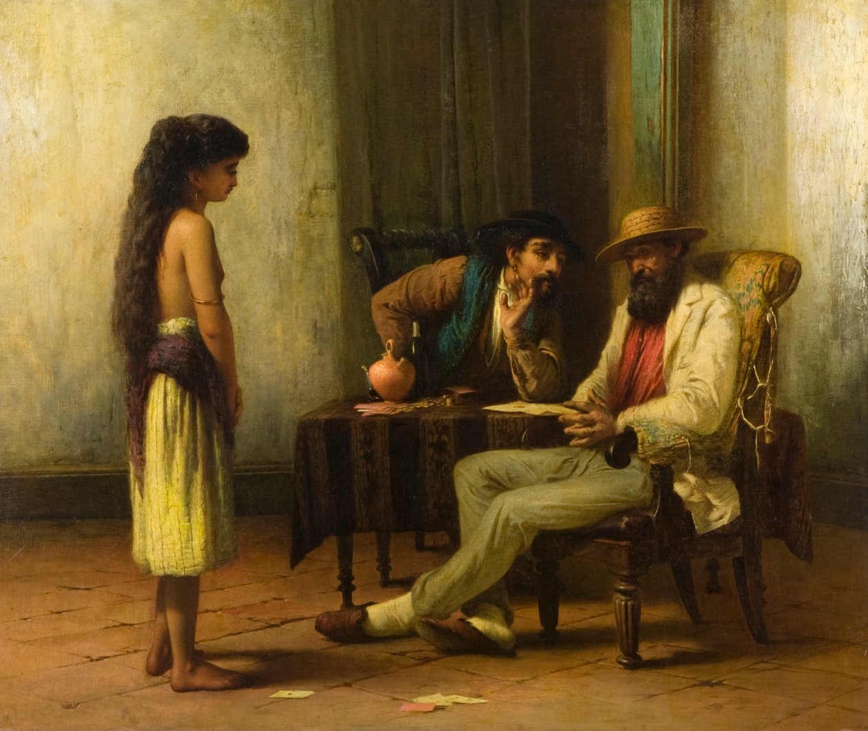 Dziewczyna Quadroon, ok. 1855-73 (olej na płótnie) autorstwa Robert RSA Gavin