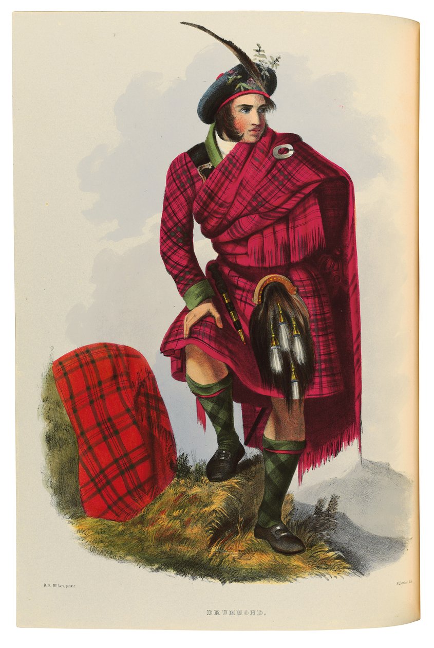 Ilustracja z „Klanów szkockich wyżyn”, autorstwa Robert Ronald McIan