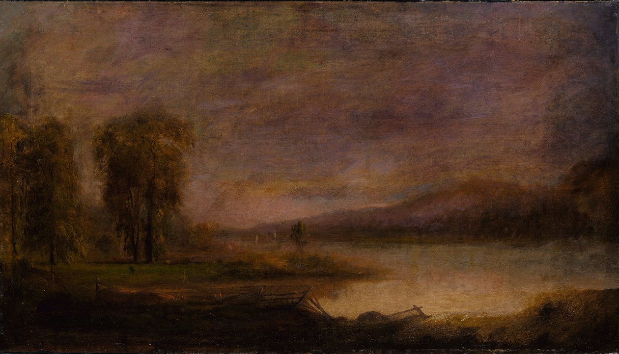 Krajobraz z jeziorem autorstwa Robert S. Duncanson