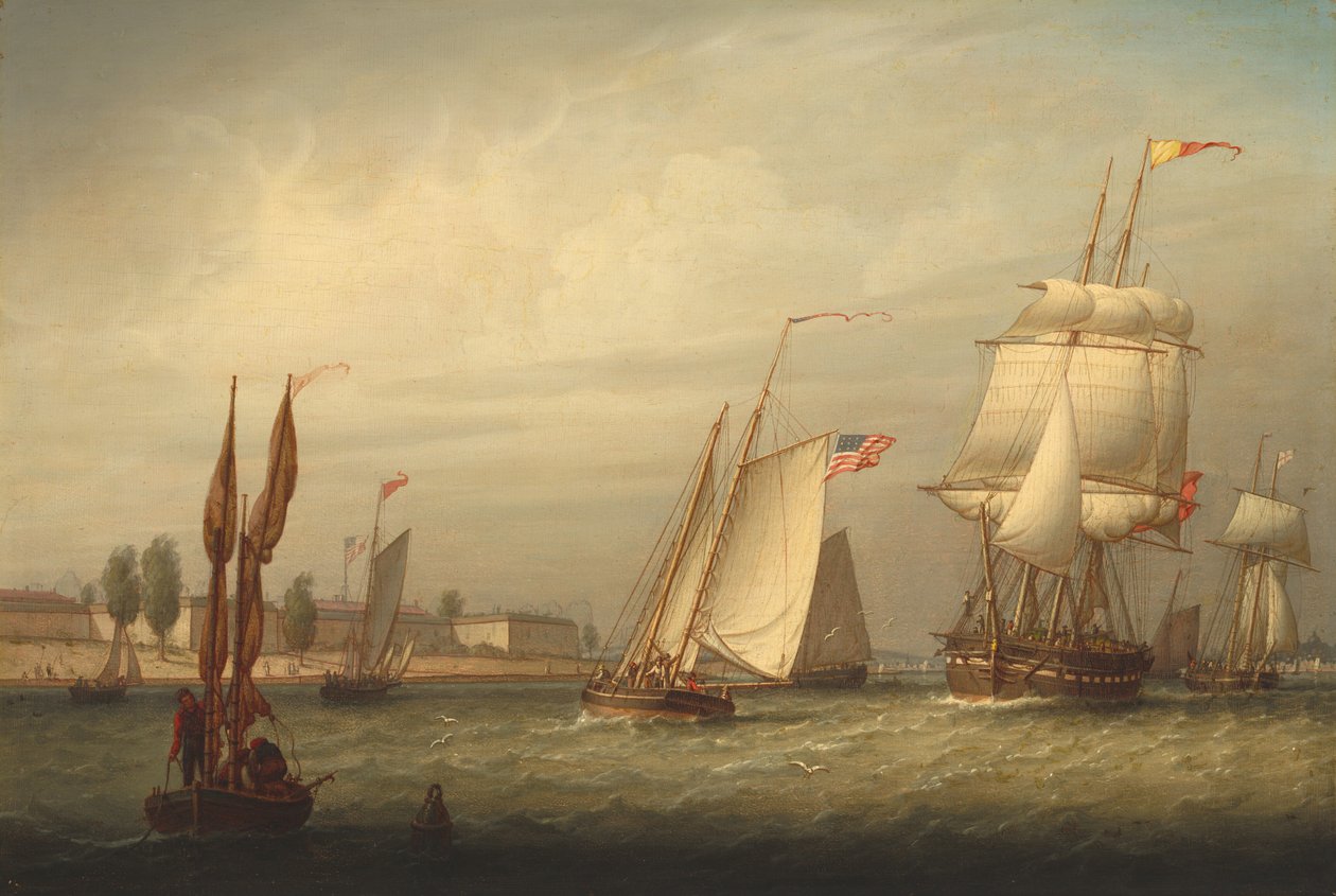 Port w Bostonie autorstwa Robert Salmon