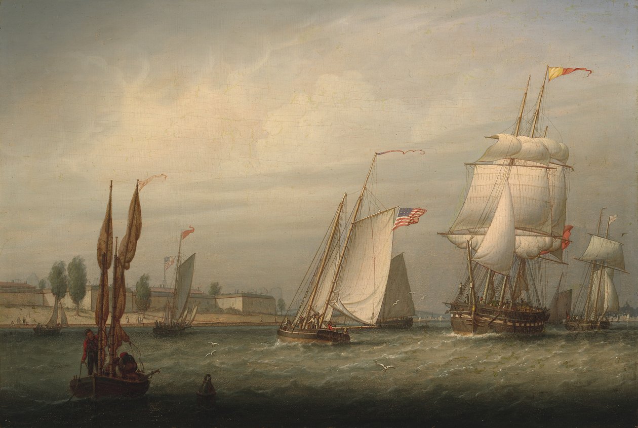 Port w Bostonie autorstwa Robert Salmon
