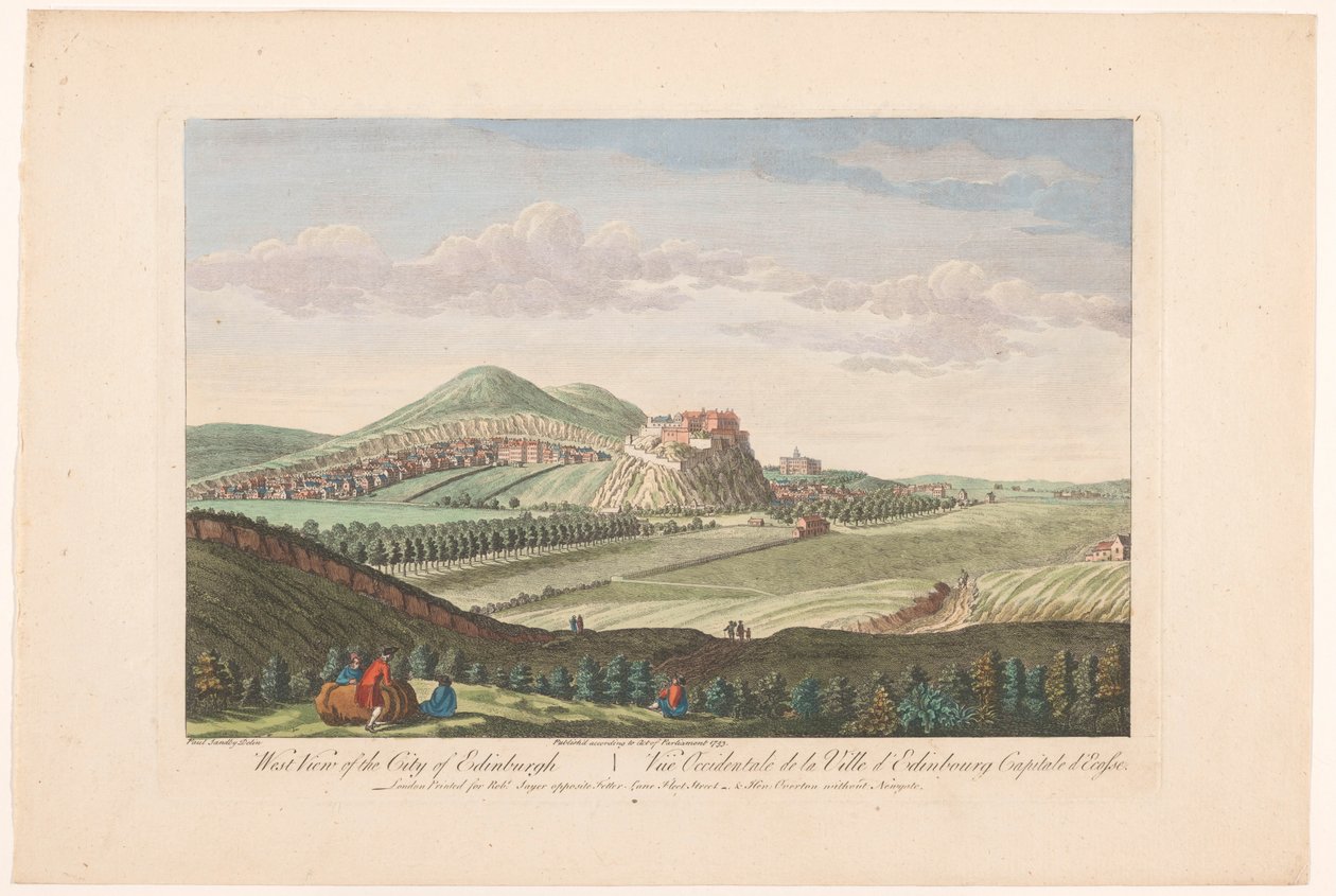 Widok na Edynburg Widok na zachód miasta Edynburg (tytuł na obiekcie) Szkocja (tytuł serii) autorstwa Robert Sayer
