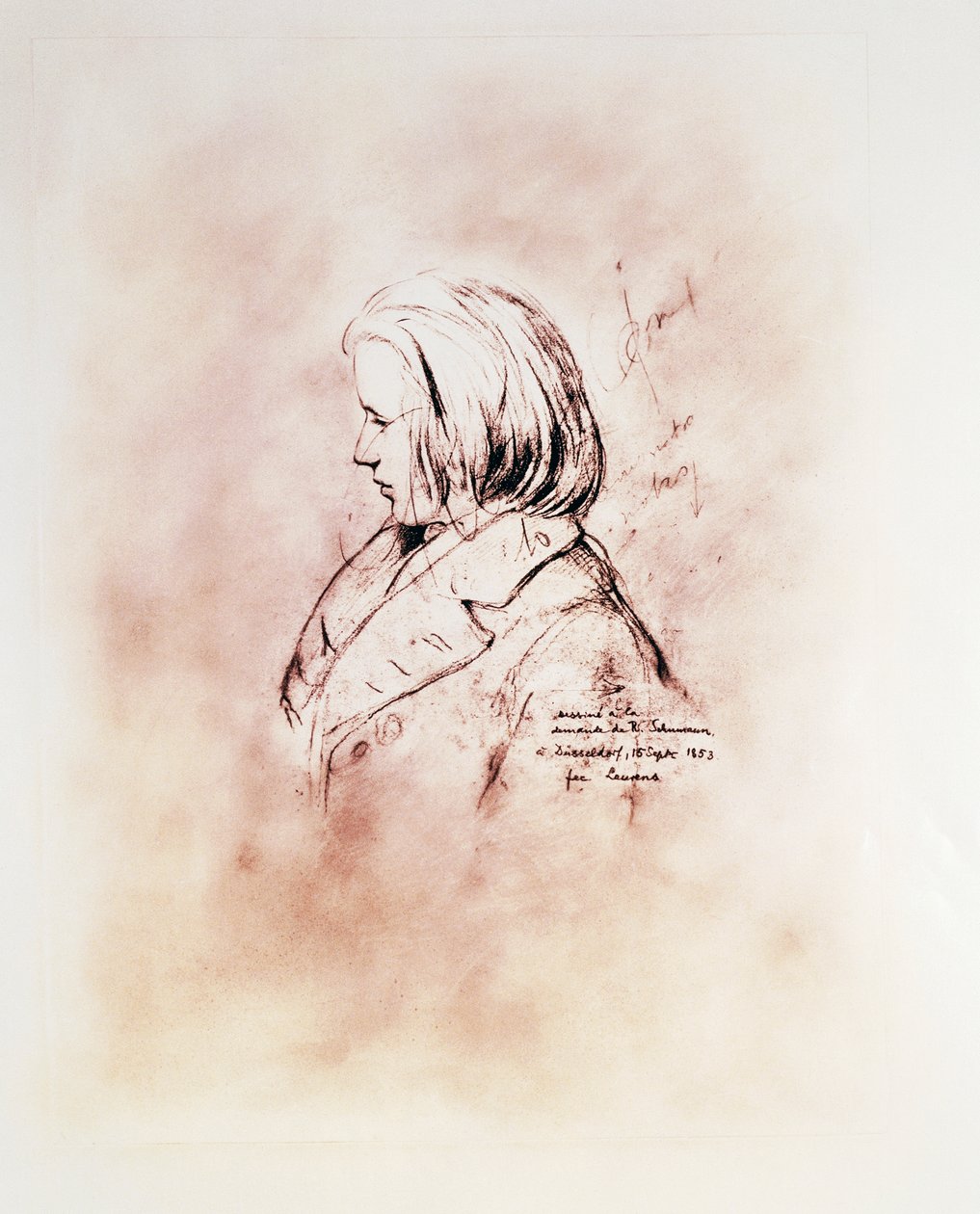 Portret niemieckiego kompozytora Johannesa Brahmsa (Hamburg autorstwa Robert Schumann