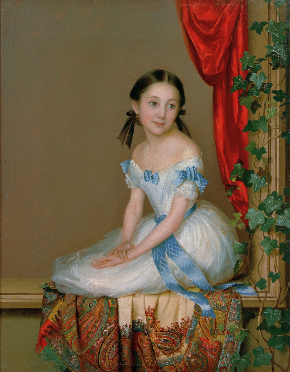 Dziewczyna z kaszmirową chustą Portret księżnej Abamelek-Łazariewej, po 1839 autorstwa Robert Schwede