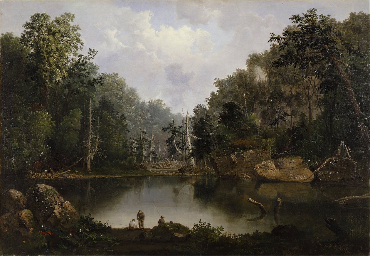 Blue Hole, wody powodziowe, rzeka Little Miami autorstwa Robert Seldon Duncanson