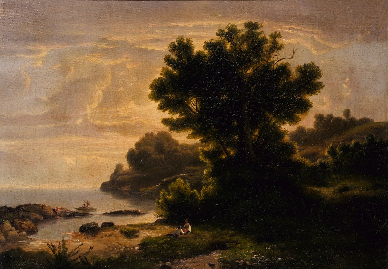 Krajobraz z rodziną nad jeziorem, 1858. autorstwa Robert Seldon Duncanson