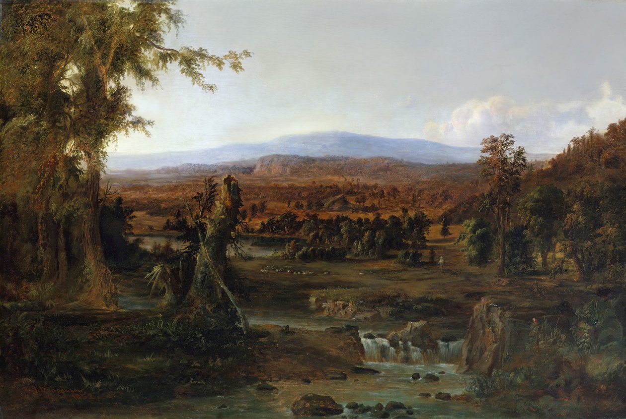 Krajobraz z pasterzem, 1852. autorstwa Robert Seldon Duncanson