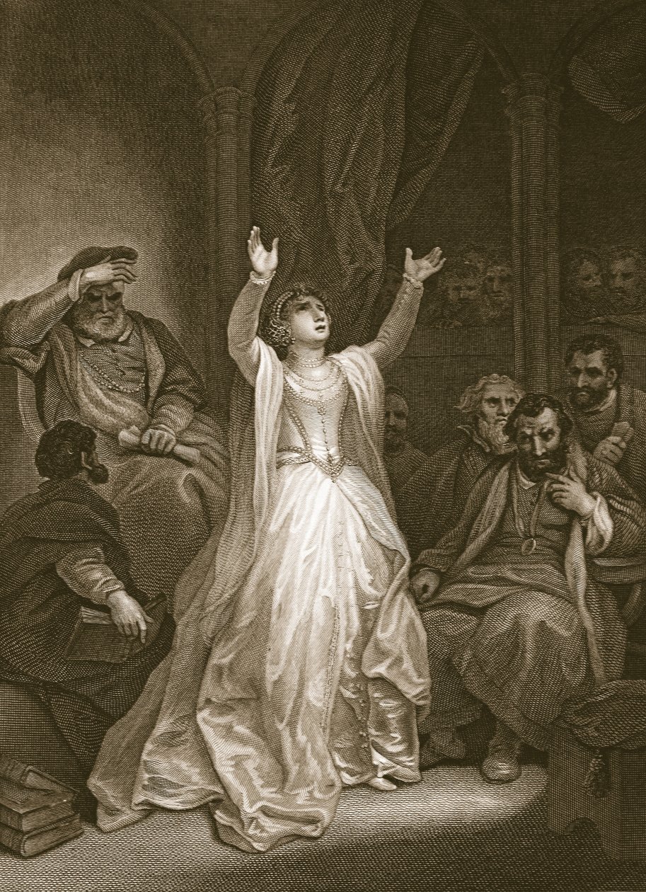 Potępienie Anne Boleyn, grawerowane przez George