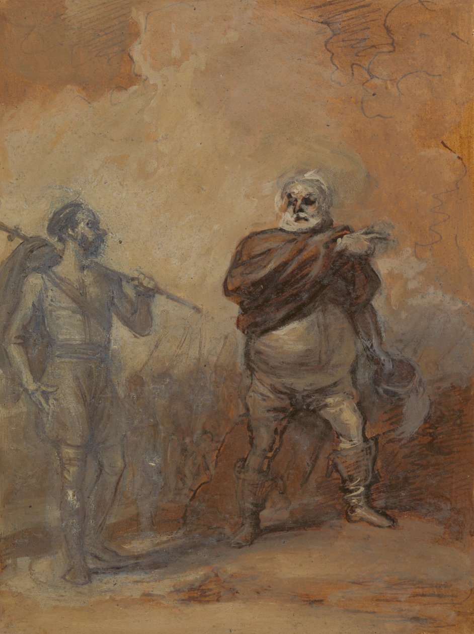 Falstaff instruujący Bardolfa autorstwa Robert Smirke