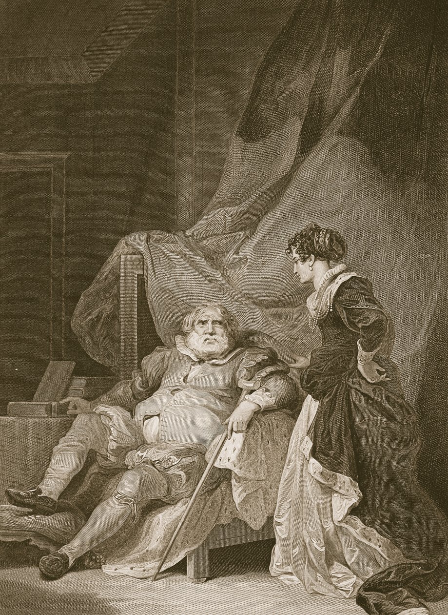 Henryk VIII i Catherine Parr, grawerowane przez George