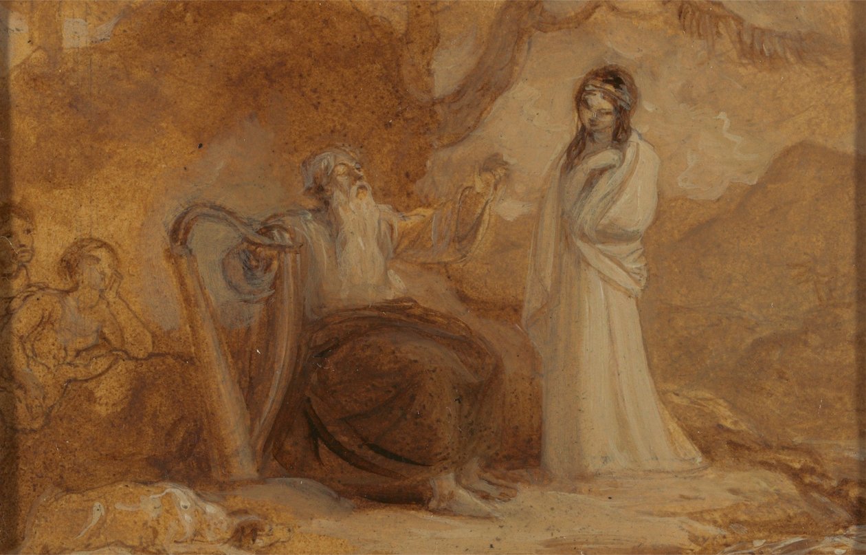 Ilustracja do sztuki Szekspira „Opowieść zimowa” lub „Cymbelin” autorstwa Robert Smirke