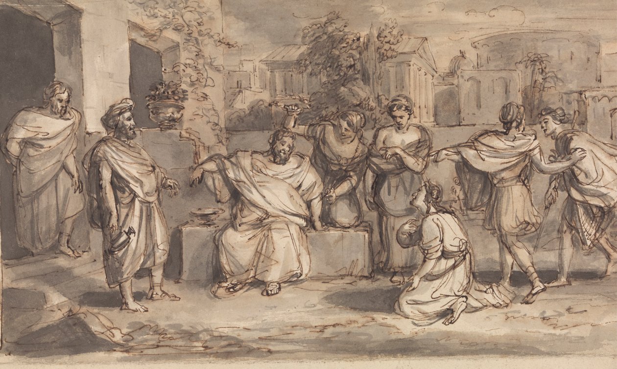 Esboço para Timão de Atenas polonês autorstwa Robert Smirke