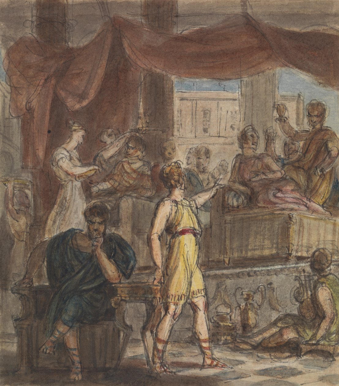 Studium rzymskiej sceny bankietowej autorstwa Robert Smirke