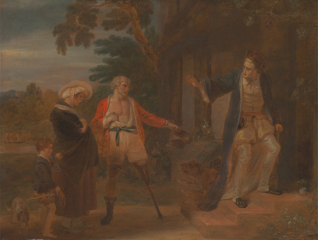 Siedem wieków człowieka: pantalon, „Jak wam się podoba”, II, VII autorstwa Robert Smirke