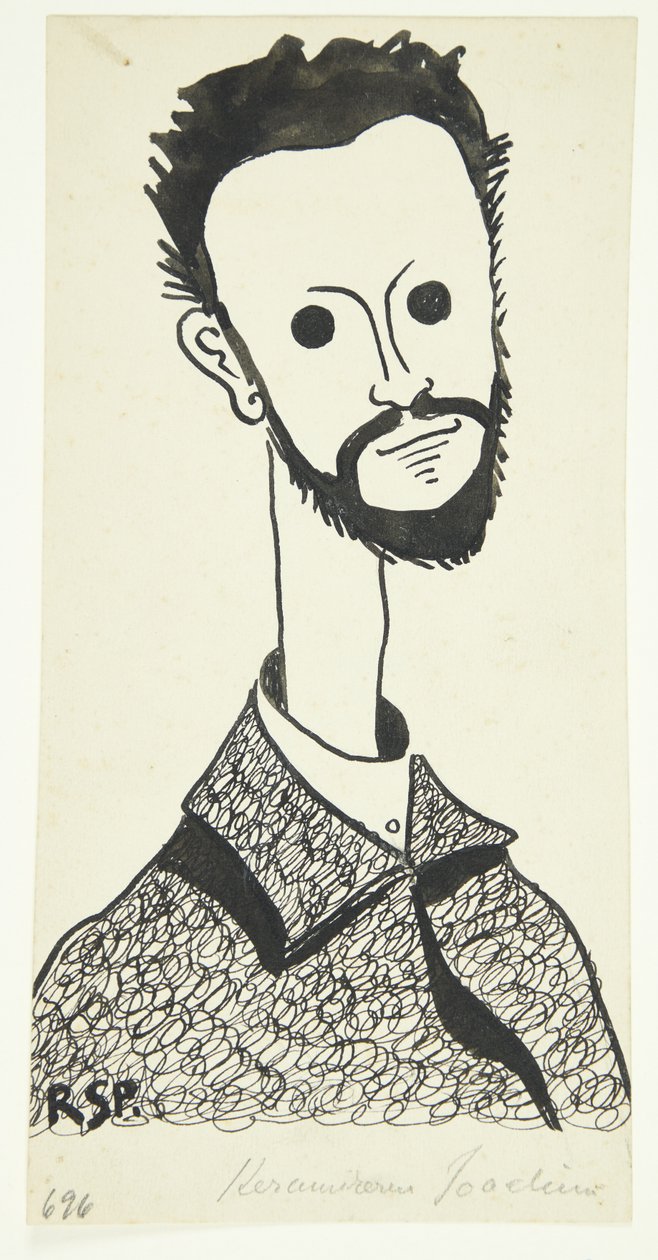 Portret malarza i ceramika Chr. Joachim (1870-1943) autorstwa Robert Storm Petersen