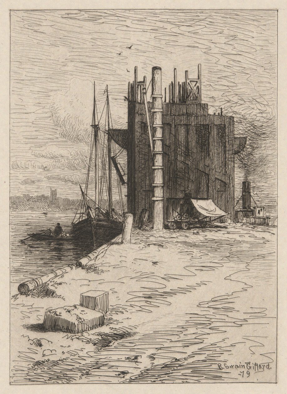 Kieszenie węglowe w New Bedford autorstwa Robert Swain Gifford