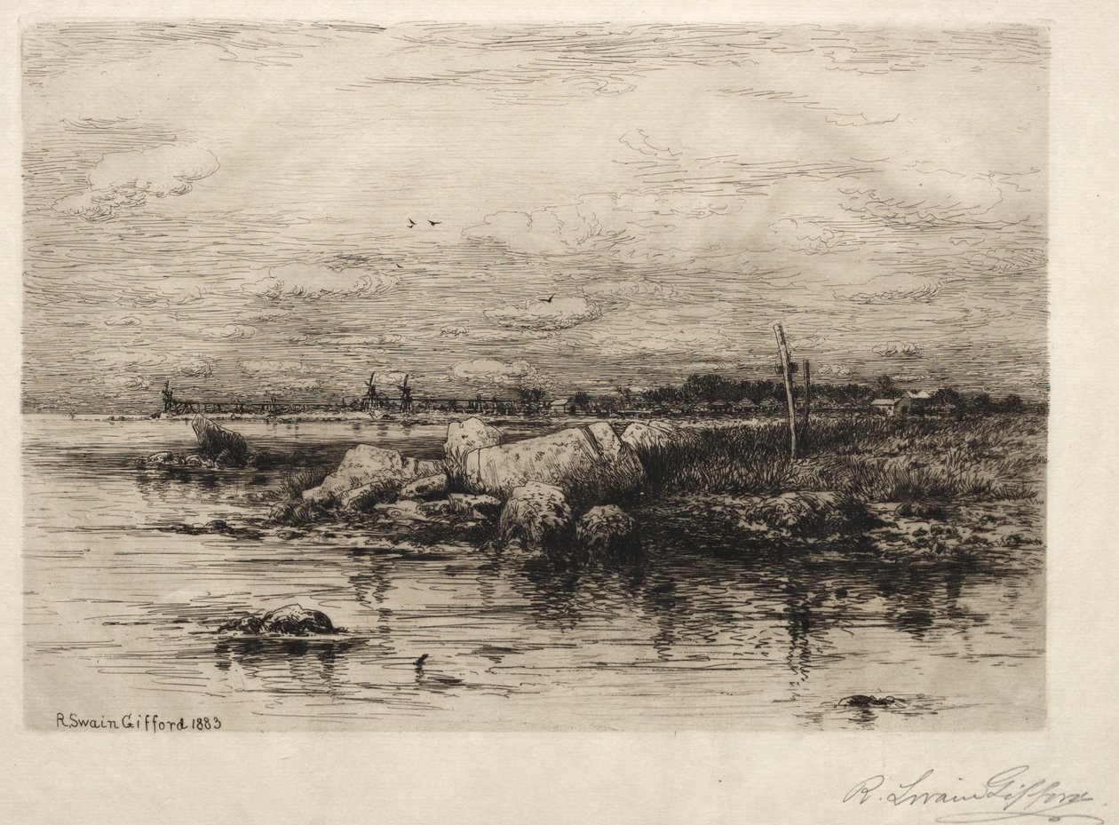 Ujście rzeki Apponaganasett autorstwa Robert Swain Gifford