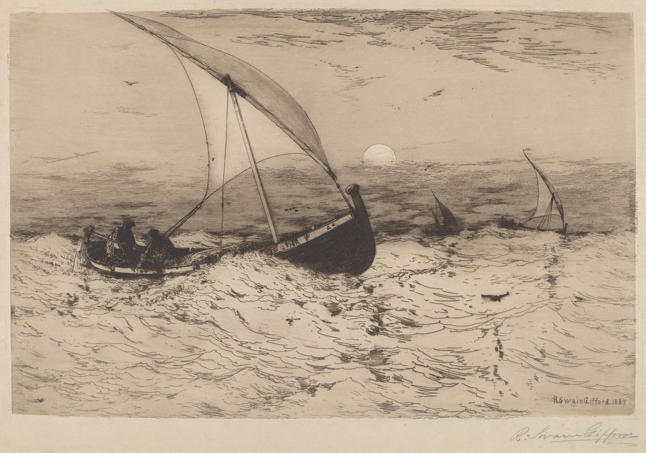 Neapolitańskie łodzie rybackie wracają do domu autorstwa Robert Swain Gifford
