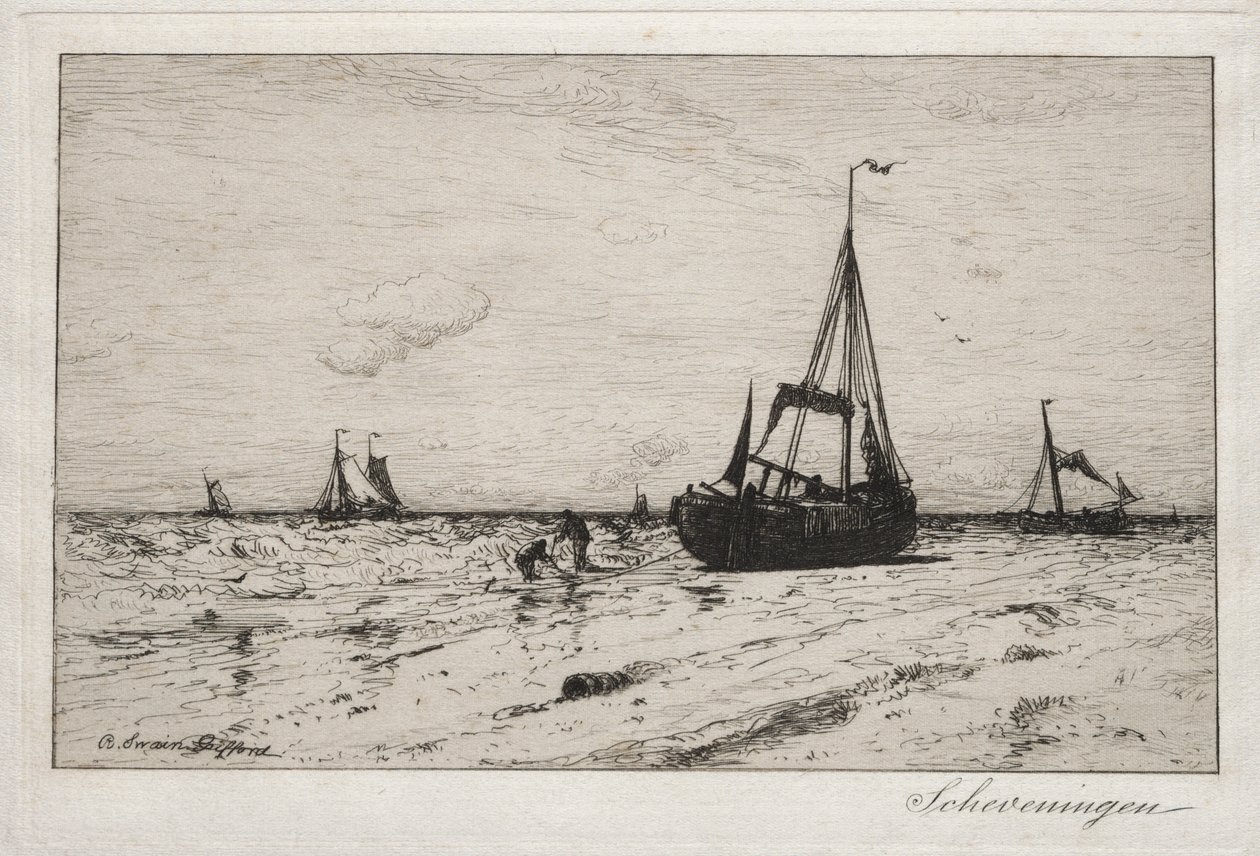 Scheveningen (akwaforta) autorstwa Robert Swain Gifford