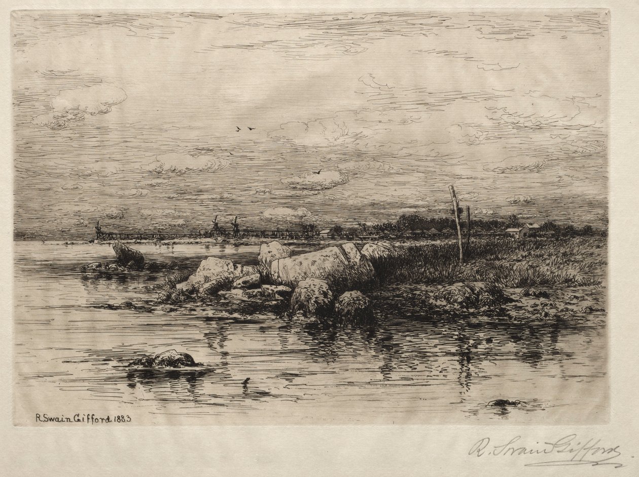 Ujście rzeki Apponigansett autorstwa Robert Swain Gifford