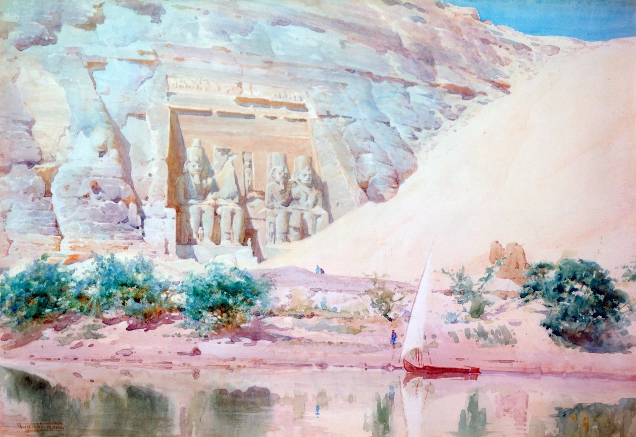 „Świątynia Abou Simbel”, Egipt, 1897-1934 autorstwa Robert Talbot Kelly