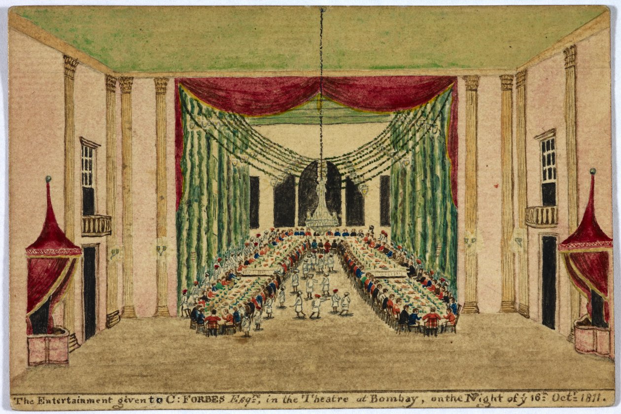 Rozrywka dla giermka C. Forbesa w teatrze w Bombaju w nocy 16 października 1811 r. autorstwa Robert Temple
