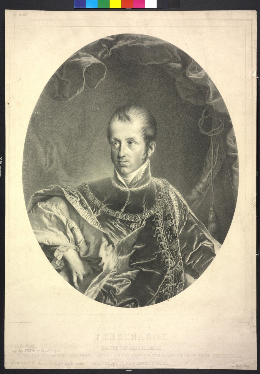 Król Węgier i Czech Ferdynand I Cesarz Austrii autorstwa Robert Theer