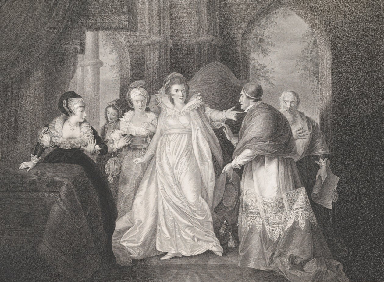 Królowa Katarzyna, kardynał Wolsey i kardynał Campeius Sha..., po raz pierwszy opublikowana w 1796 r., wznowiona w 1852 r. autorstwa Robert Thew