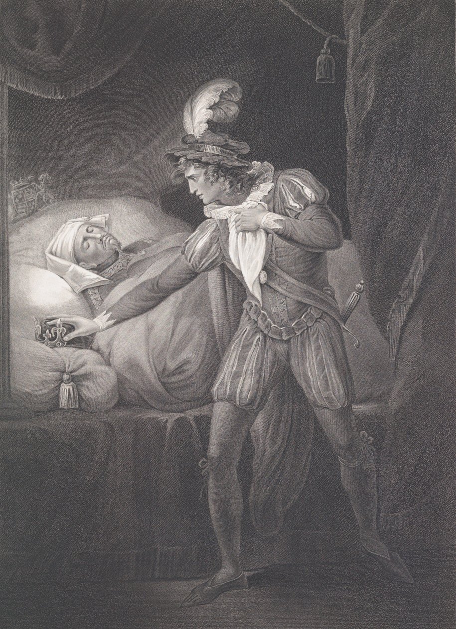 The Palace at Westminster: King Henry and the Prince of Wal..., pierwsza publikacja 1795, wznowienie 1852. autorstwa Robert Thew
