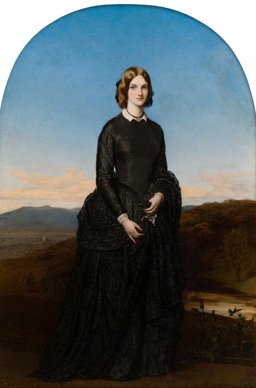 Portret Hon. Selina Weld Forester, wicehrabina Newport, a później hrabina Bradford (1819-1894), ok. 1840-70 (olej na kości słoniowej) autorstwa Robert Thorburn