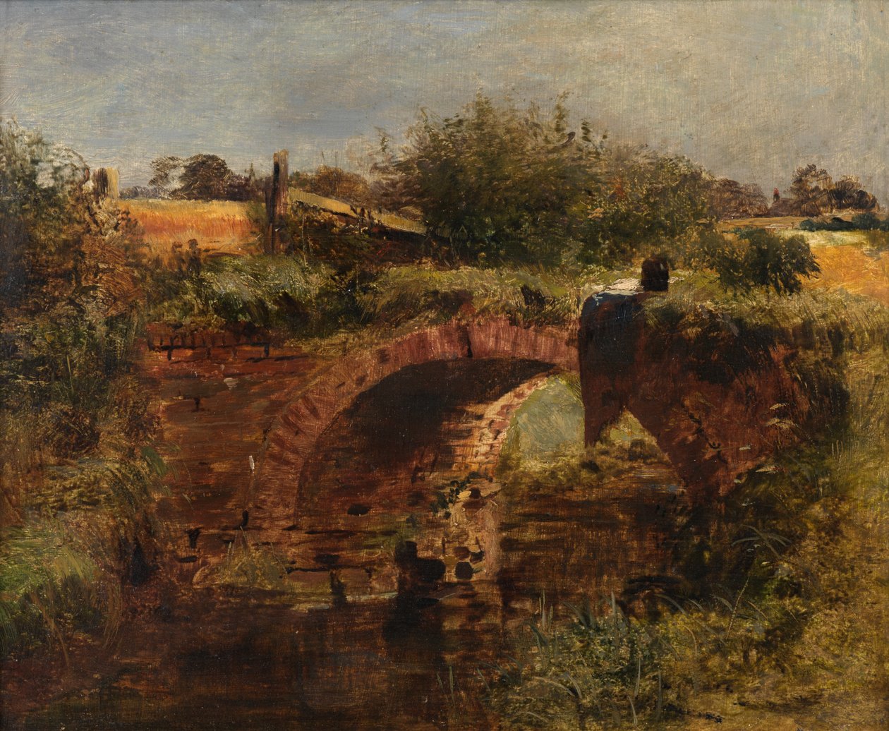 Bridge in the Wirral (olej na pokładzie) autorstwa Robert Tonge