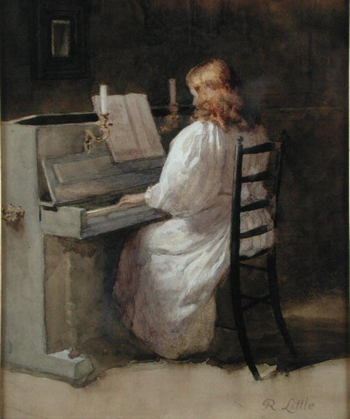 Nokturn (akwarela na papierze) autorstwa Robert W. Little