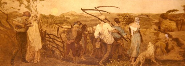 Harvest Moon, ok. 1883 (ręcznie kolorowana akwaforta na papierze) autorstwa Robert Walker Macbeth