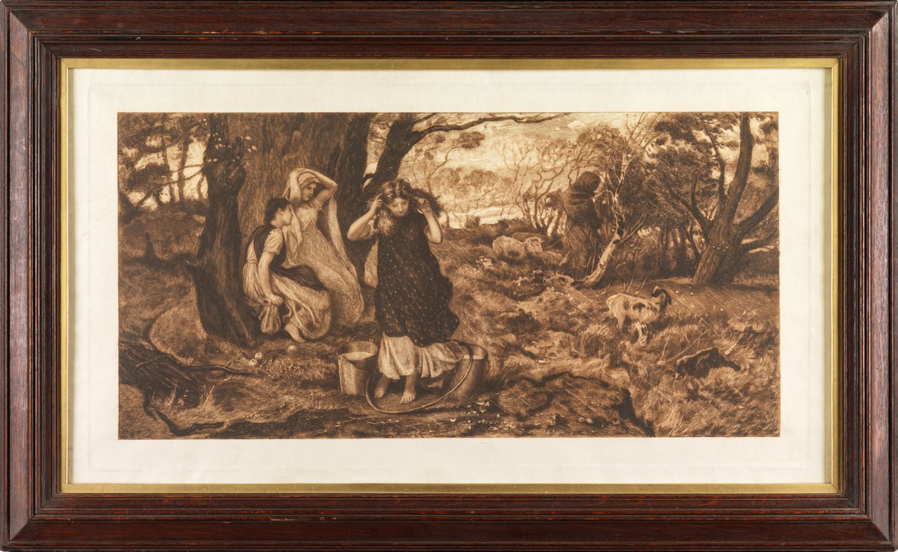 Tylko prysznic (akwaforta) autorstwa Robert Walker Macbeth