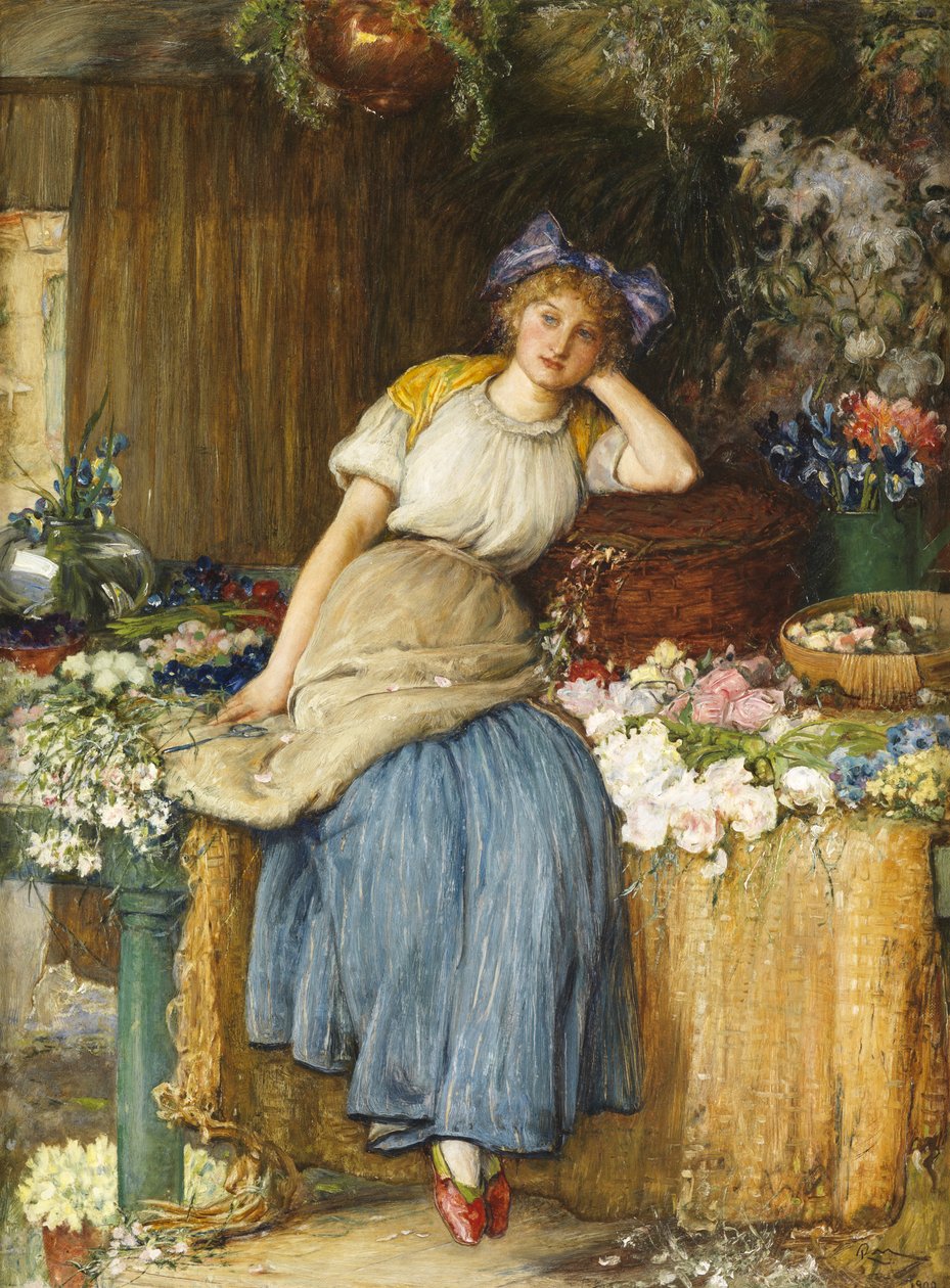 Kwiatowa dziewczyna z Alzacji, 1900 autorstwa Robert Walker Macbeth
