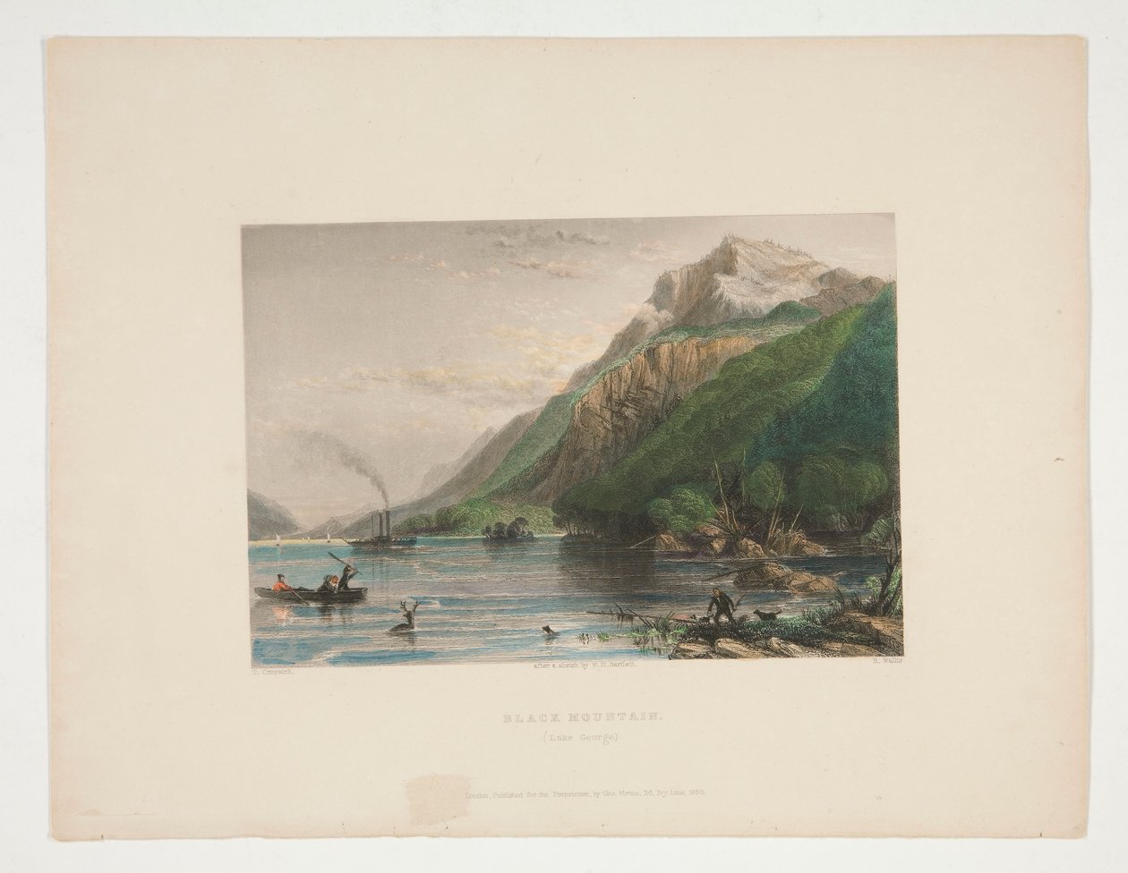 Czarna Góra (Lake George), ilustracja dla Nathaniela Parkera Willisa autorstwa Robert Wallis