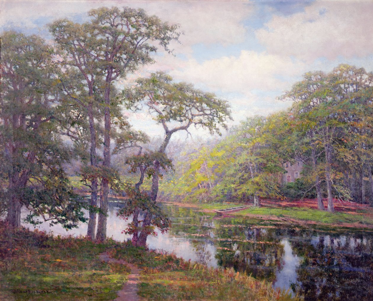 Peacedale, Rhode Island (olej na płótnie) autorstwa Robert Ward van Boskerck