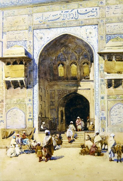 W Lahore, ok. 1890 (akwarela na papierze) autorstwa Robert Weir Allan