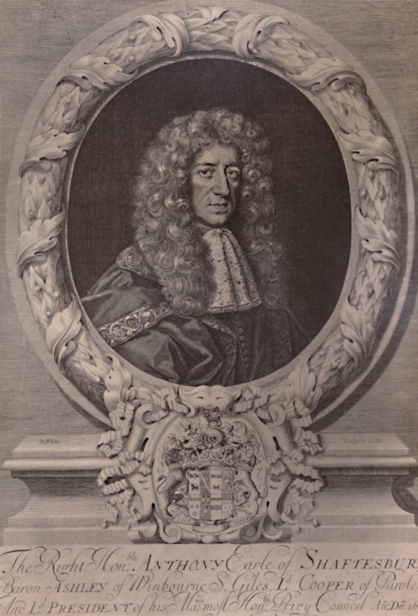 Anthony Ashley Cooper, 1. hrabia Shaftesbury, angielski mąż stanu, c1680 1894 autorstwa Robert White