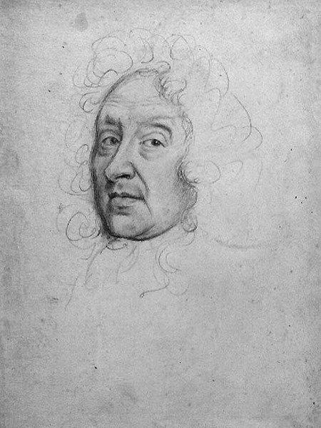 Portret męski (ołówek na pergaminie) autorstwa Robert White