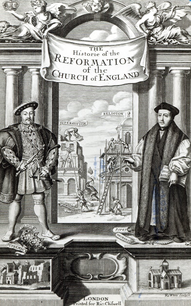 Strona tytułowa „Historii reformacji Kościoła anglikańskiego” autorstwa Robert White