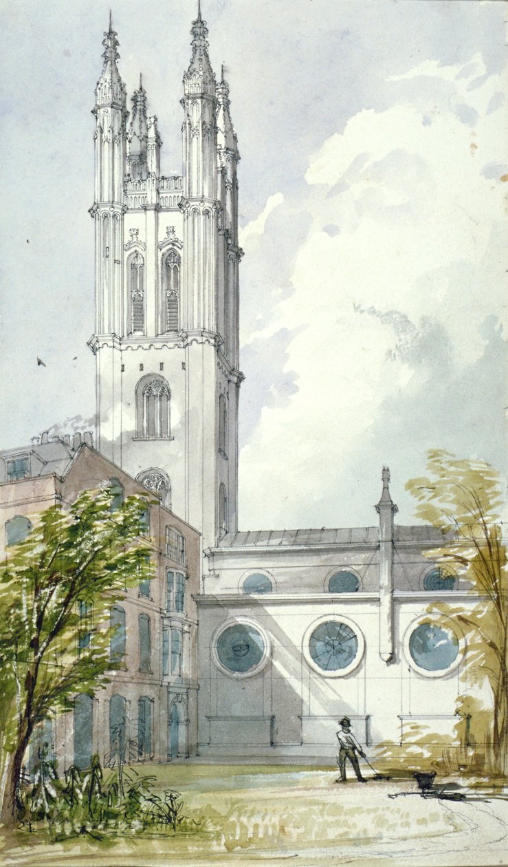 Kościół św. Michała, Cornhill, City of London, 1837 autorstwa Robert William Billings