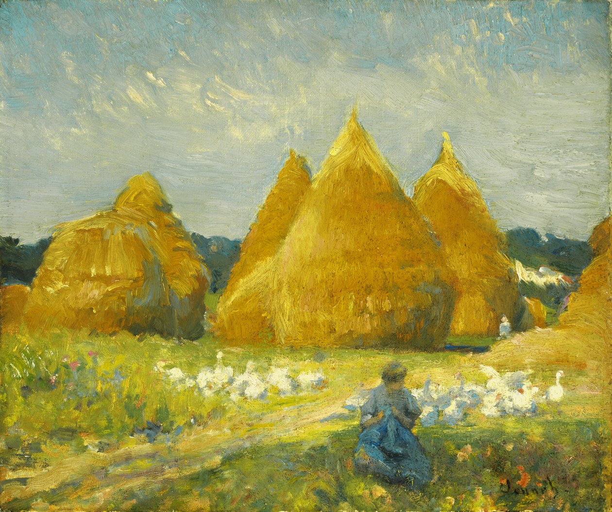 Zbieranie gęsi autorstwa Robert William Vonnoh