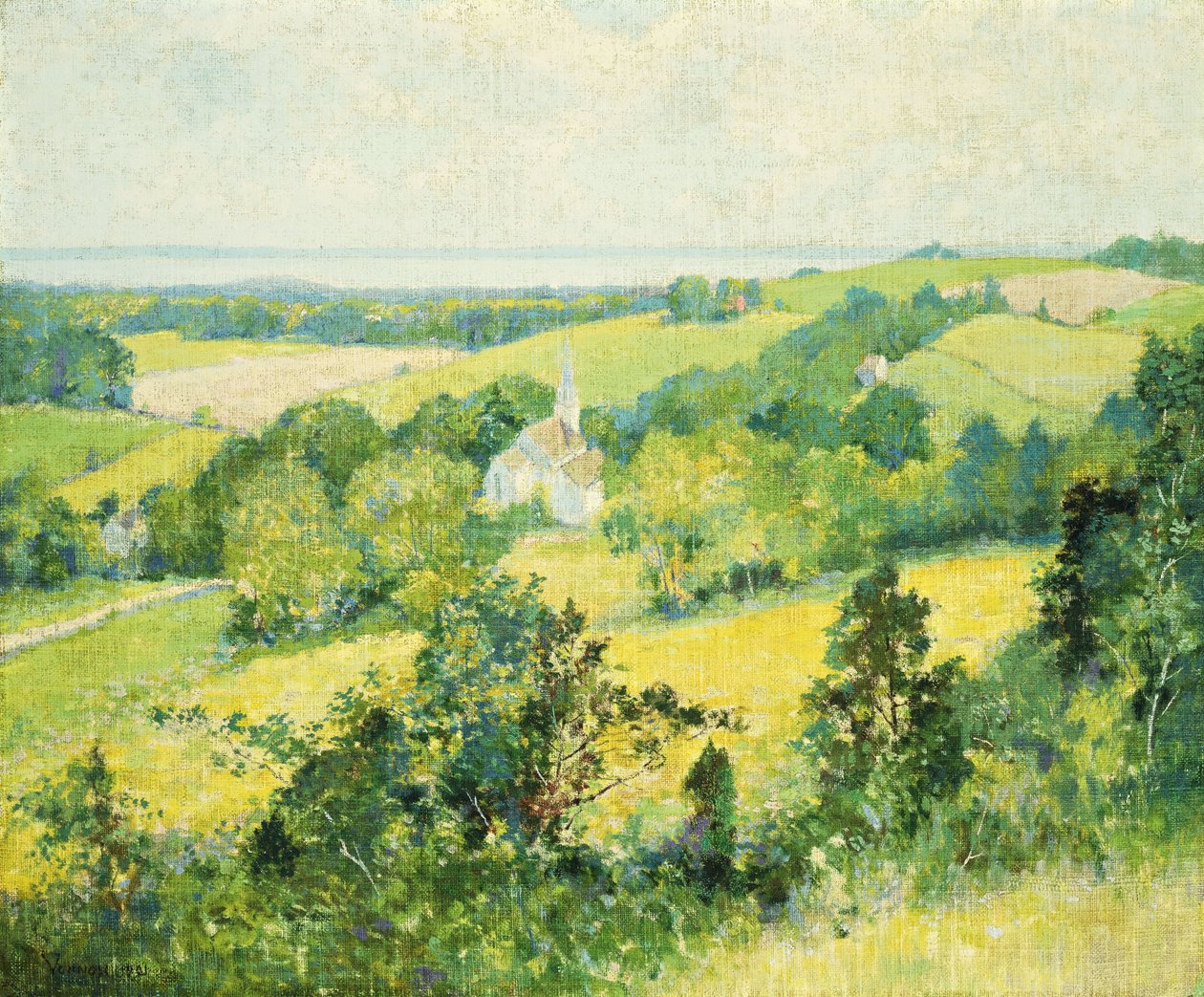 Wzgórza Nowej Anglii autorstwa Robert William Vonnoh