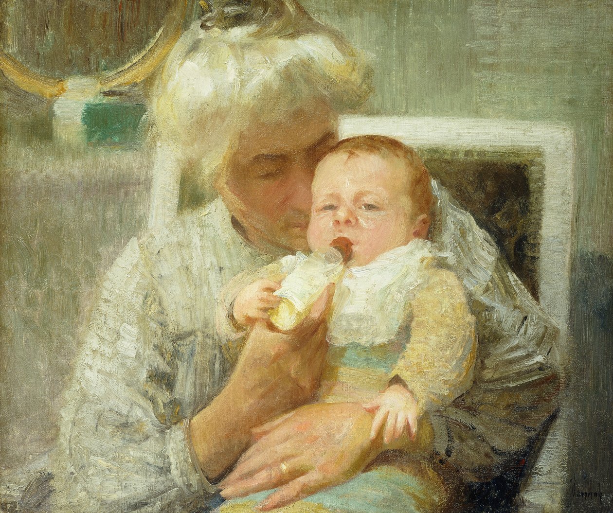 Butelka dziecka autorstwa Robert William Vonnoh